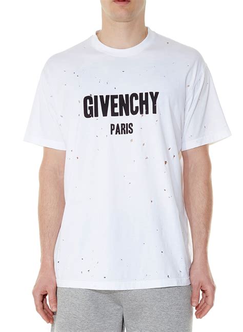 men's givenchy paris t shirt|givenchy t shirt with holes.